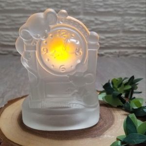 G Jasco mouse/ clock frosted tlight holder